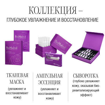 Тканевая маска глубоко увлажняющая и восстанавливающая BioMialvel